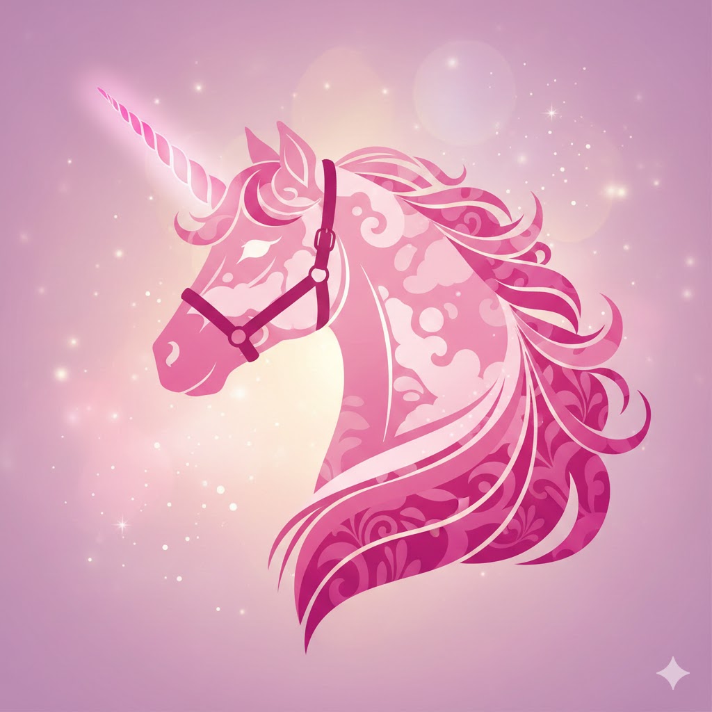 Silhouette de tête de licorne